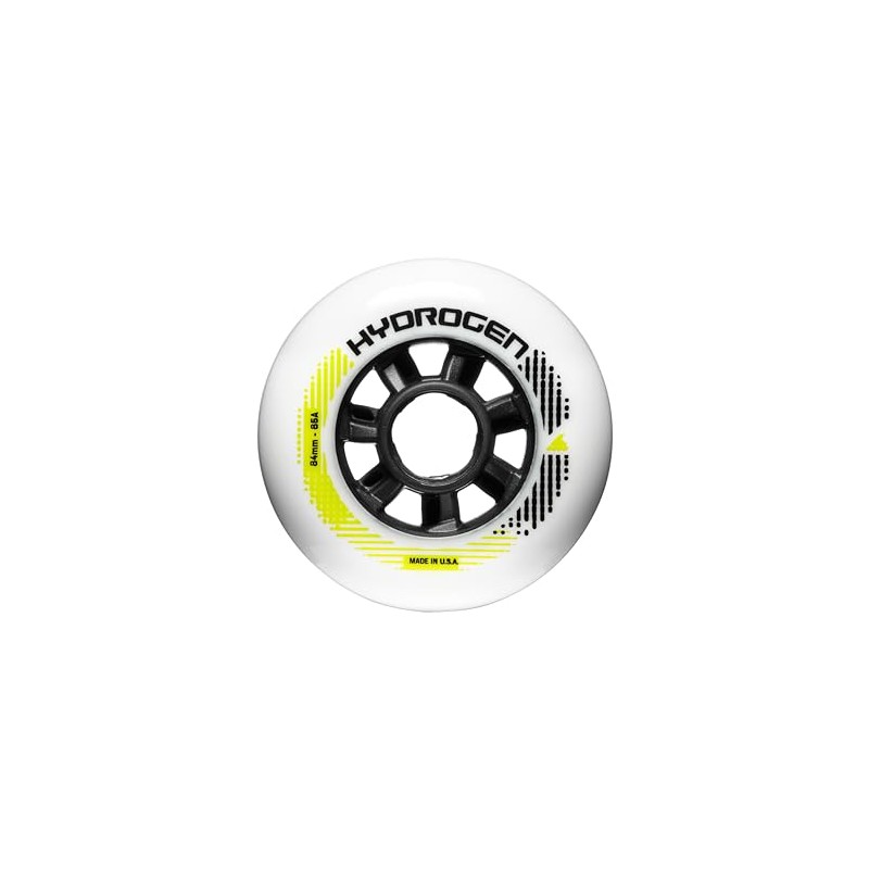 Rollerblade Unisex - Adult HYDROGEN 84/85A (8PCS) Wheels, White, 84