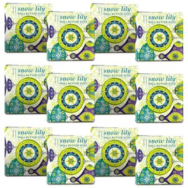 Greenwich Bay Mini Botanical Soap Bars – 12 Pack 1.9 oz Each – Individually Wrapped Guest Soaps for Airbnb, Spa, Travel, Bath – Travel Size Bar Soap Set, Snow Lily