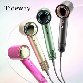 Tideway H11 AuroraLuxe Colorful High-Speed Hair Dryer, Scalp Care Plasma Ion Technology, Intelligent Temperature Control, Self Cleaning, Farewell to Static Electricity & Frizz, Perfect Present for Women Friend Family Gift August Back to School:_Black