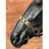 Argentina Polo Leather Horse Headcollar Halter, Embroidered, Rose Pink /Green