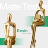 RIRPUAE 3pcs Gold Decor Thinker Statue, Resin Abstract Man Cutout