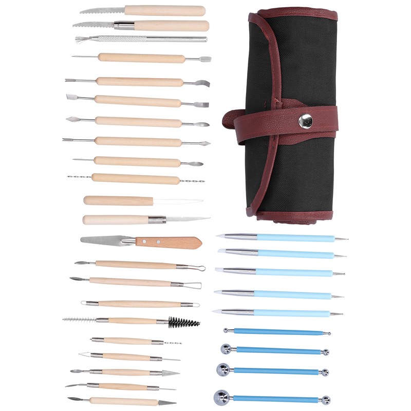 31Pcs Pottery Tools Set Soft Clay Sculpting Carving Trimming Knife