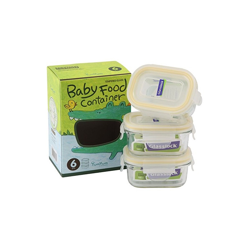 Glasslock 6-Piece Rectangle Baby Box Set, Mini (3 count)