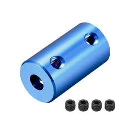 uxcell 5mm to 5mm Bore Rigid Coupling Set Screw L25XD14 Aluminum Alloy,Shaft Coupler Connector,Motor Accessories,Dark Blue