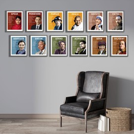 liflikwall 12 History Posters for Classroom - 8x10 History Classroom Decorations - Inspirational Posters for Classroom, US History Posters for Classroom High School Classroom Middle School