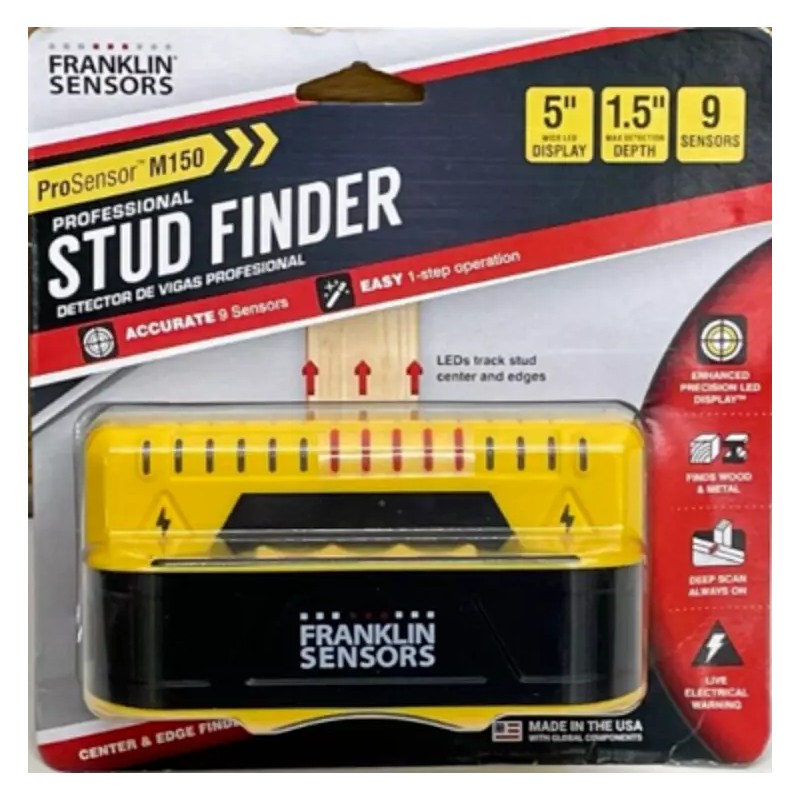 Franklin Sensors ProSensor M150 Professional Stud Finder Wood Metal Live