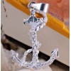 Unbranded ANCHOR WITH ROPE PENDANT STERLING SILVER, 1 1/2" with