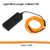 X AUTOHAUX 4 Meter/13ft Neon EL Wire String Strip Yellow
