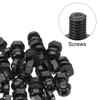 PATIKIL M4x8mm Black Nylon Bolts Plastic Nuts Full Thread Head