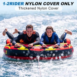 Soulchen Towable Tube Replacement Nylon Cover 1-3 Rider Models Towable Inflatable Tube Covering for Boating Front and Back Tow Points Heavy Duty Thick for Water Sports