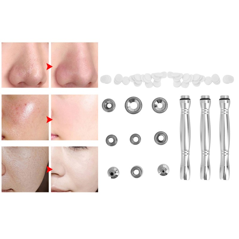 Stainless Steel Microdermabrasion Dermabrasion Tips Accessory Set for Acne Blackhead