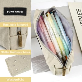 Deepton Pencil Case Girls Teenager Boy Pencil Case Pencil Case School Pencil Case Pencil Case for School Office - White, gray, pencil case