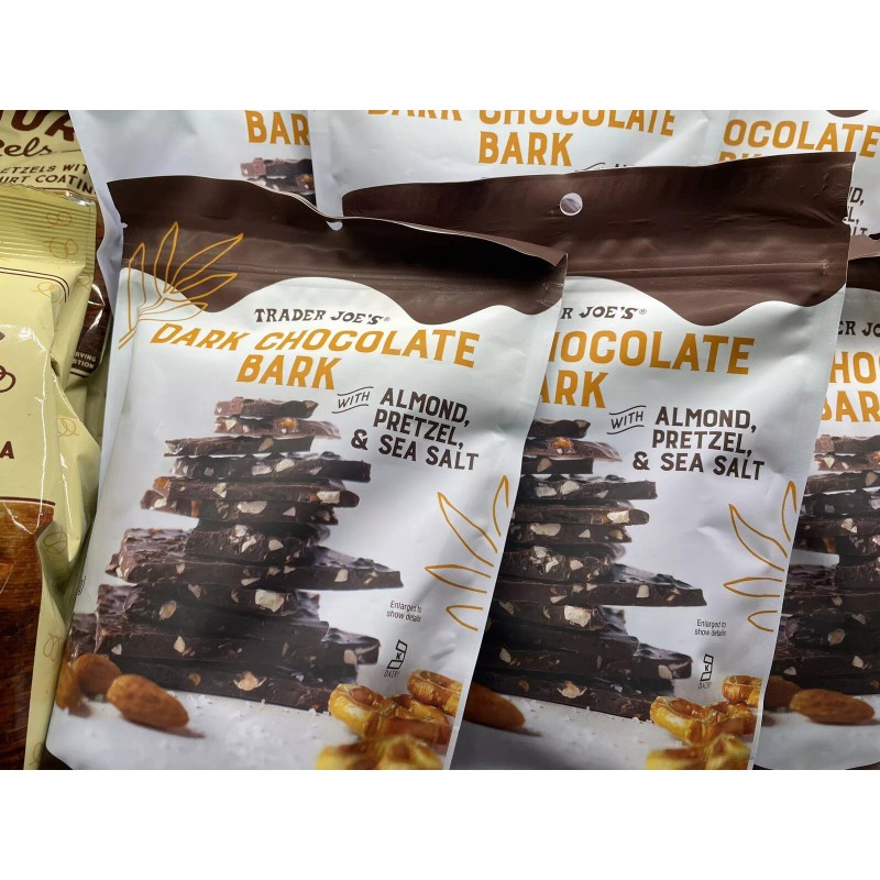 Trader Joe's 1 Trader Joe’s Dark Chocolate Bark with Almonds,