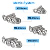 FandWay 700Pcs Phillips Pan Head With Washer Self-Tapping Screws, M2