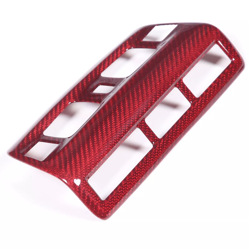 autopart2021 Red Carbon Fiber Reading Light Cover Trim Frame For