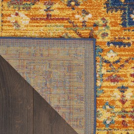 Nourison Allur Persian Orange Multicolor 2'3" x 7'6" Area -Rug, Easy -Cleaning, Non Shedding, Bed Room, Living Room, Dining Room, Kitchen (2x8)