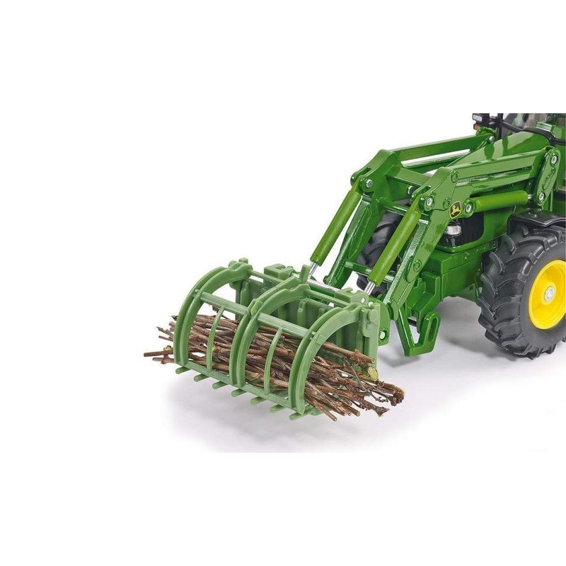 siku 3658, 5-Piece Front-Loader Accessory Set, 1:32, Green, Suitable for