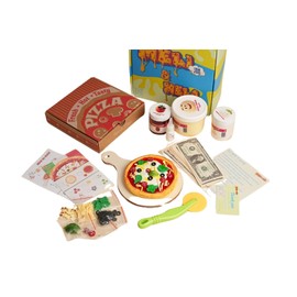 Meli&Melo Pizza Party DIY Slime Kit for Kids - Non-Sticky, Mess Free Slime Making Kit for Girls & Boys Arts and Crafts, Make Your Own Air Dry Clay Modelling Set, Ages 6, 7-9, 8-10, 8-12, 10-12