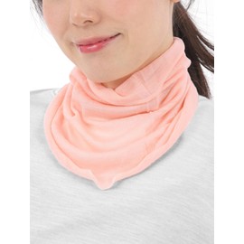 LI NOR Women's Neck Cover, Summer, UV Protection, Scarf, Neck Cover, Sun Protection, UV Cool, Smooth, light pink
