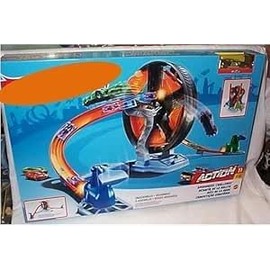 H0T WHEELS Action Spin Wheel Challenge Play Set & Race Vehicle Set toy model