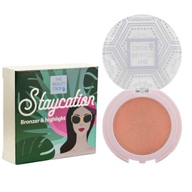 The Beauty Crop - Staycation Bronzer and Highlight Powder | Foundation Makeup Face Highlighter | Shimmer & Glow Enhancer | Nutrition Enhanced Highlight Powder for Face | Natural Radiance | 2.5g (Perle De Sud)
