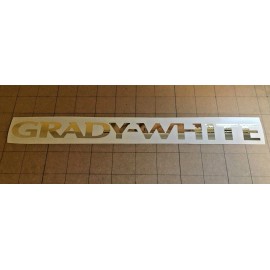 GRADYWHITE -2 Grady White BOAT CHROME Decals - Sticker PAIR L@@K Ski Wakeboard Tube Fishing