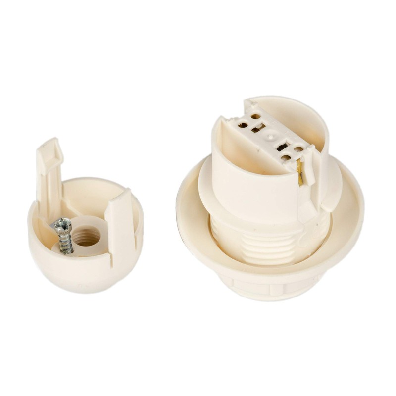 E14 lamp holder (PBT), threaded socket (short version) with mounting