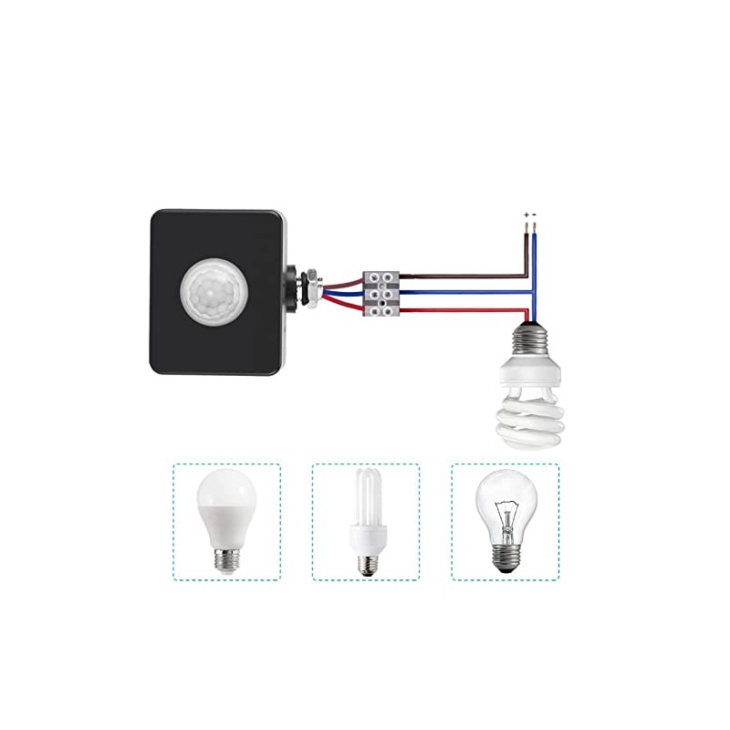 Motion Detector PIR Sensor for Security Lighting Change Time Settings