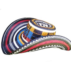 col-p Colombian Handmade Hat Colored Sombrero Sinuano 21 Vueltas Laps Made by Colombian Artisans (S,M,L,XL) White