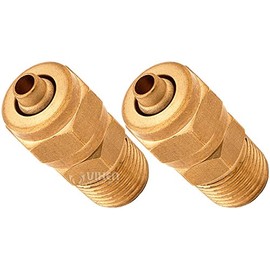 Vixen Horns 1/8" NPT (Male) Compression Fitting for 1/4" OD Tubes for Train/Air Horn Tanks (2-Pack) VXA7018-2