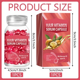 Pack of 30 Hair Vitamin Serum Capsule, Hair Care Capsules, Hair Vitamin Oil, Hair Treatment Serum, Hair Vitamin Serum Capsule, Hair Moisturising Essence Anti-Frizz Hair Breakage Repair Hair Oil