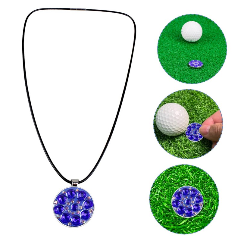 OHPHCALL 5pcs Portable Golf Marker Necklace Decorative Hat Clip Golf