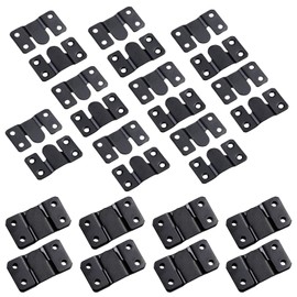 Ymaiss 36Packs Stainless Steel Flush Mount Bracket, Interlocking Photo Frame Hook 54x30mm Heavy Duty Picture Hangers, Z Clip Bracket, Furniture Connector for Photo Mirrors Wall Mount Hardware Black