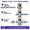 M4–M8 Metal Hollow Wall Expansion Anchors, Multiple Length Options