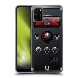 Head Case Designs Roter Equalizer Verstärker Soft Gel Handyhülle Hülle kompatibel mit Honor 9A