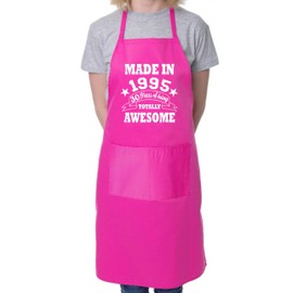 30th Birthday Made In 1995 BBQ Cooking Funny Novelty Apron Pink