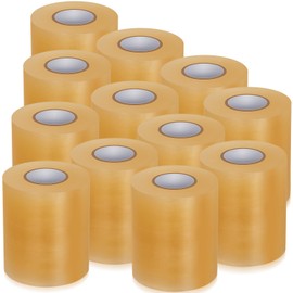 Pangda 12 Rolls Wrestling Mat Tape PVC Gymnastic Floor Tape Clear Tape for Gym Floor Tape for Grappling Exercise Carpet Seaming Cover Home Workout (4‘’ x 84')