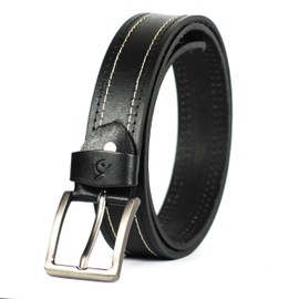 ROYBELE Mens belt, 1.5 inch wide Full Grain Real Leather belt with Pin Buckle, Men Gift, One Piece no layers, Smart Casual, Add style to Jeans, Khakis, Casual and Work Wear