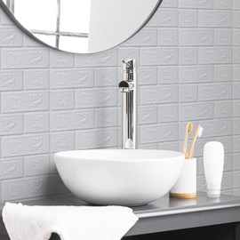 30PCS 3D Wall Panels Peel and Stick Foam, Self-Adhesive Decorative 3D Brick Wallpaper Wall Covering, Faux Stone Wall Panel Foam Brick for Living Room, Kitchen, Bathroom