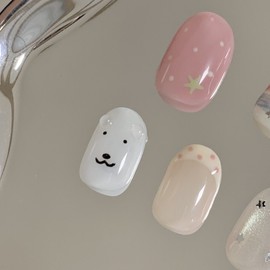[Handmade Nail Tips] Ganadi Mood Pop Nail Tips - Almond / [수제네일팁] 가나디 무드팝 네일팁 - 아몬드