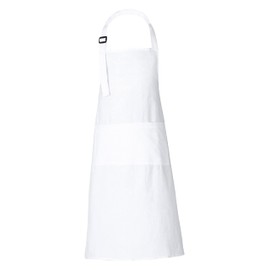 RAJRANG Chef Apron for Women Men with Pockets Cotton Kitchen Cooking Full Length Plain Aprons White 35x27 Inches
