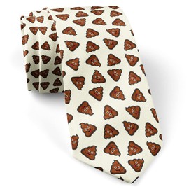 KAWAMOUSE (Happy Poop Icon) Fashion Novelty Necktie, Conversation Neckwear Ties Great for Party and Events