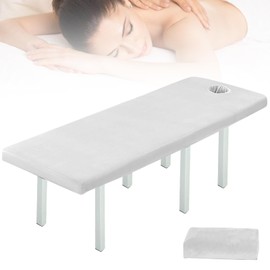 Cover for massage table: 80 x 190 cm, stretch cover for massage table, oil resistant, washable beauty duvet cover with hole, elastic massage tables cover for cosmetic tables, spa, therapy benches
