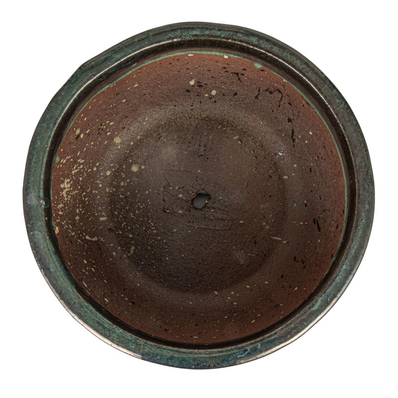 Creative Co-Op Textured Terra-Cotta Planters, Set of 2, Blue and