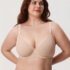 DELIMIRA Women's Cosnufy Sheer Mesh Bra Full Coverage Plus Size
