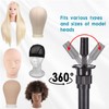 AliLeader 50 Inch 3 Arms Wig Stand Tripod with Adjustable