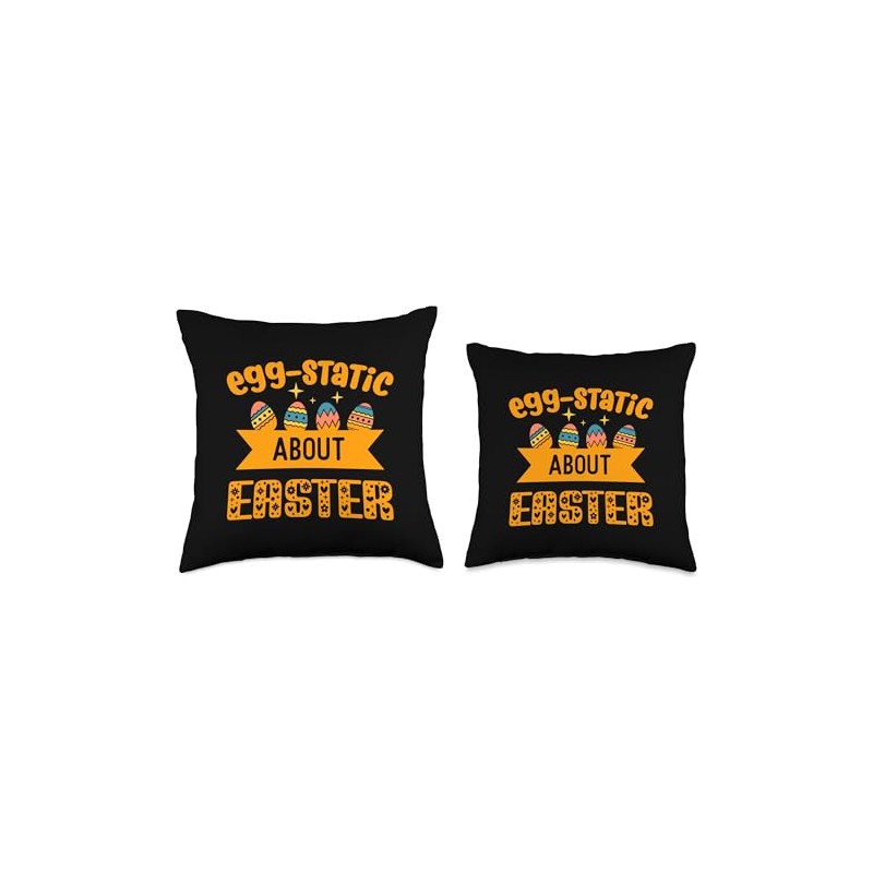 Egg-Static About Easter Blessings Jesus Christ Resurrection Throw Pillow
