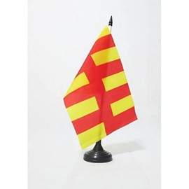 AZ FLAG Northumberland county Table Flag 5'' x 8'' - County of Northd. - England Desk Flag 21 x 14 cm - Black plastic stick and base