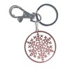 Snowflake Keychains, 1 pcs Champagne Gold Stainless Steel Christmas Keychain