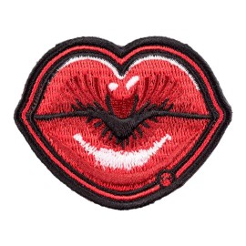 PatchStop - World's Largest Patch Store Sealed With A Kiss Heart Shaped Lips Patch, Sexy Lips Patches